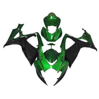 ABS Plastics Fairings Kit Fit for Suzuki 2006 2007 GSXR600 GSXR750 K6 06 07 Injection Mold Bodywork Green Black Body Kits - size: Style 29