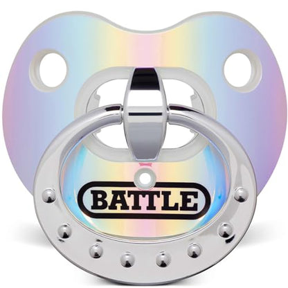 Battle Binky Oxygen Football Mouthguard | Maximum protection for safe secure fit, Built-in airflow channels, No boiling required, Advanced composite material - color: Iridescent Blue/Purple