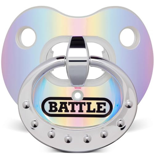 Battle Binky Oxygen Football Mouthguard | Maximum protection for safe secure fit, Built-in airflow channels, No boiling required, Advanced composite material - color: Iridescent Blue/Purple