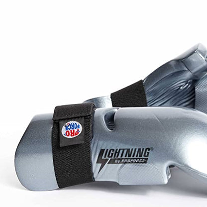 ProForce Lightning Punches Karate/Martial Arts Sparring Gloves - color: Silver, size: X-Large