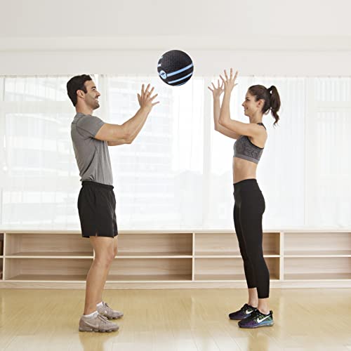 JFIT Dual Texture Medicine Ball – Weighted Exercise Ball for Strength, Core & Functional Fitness Training - style: 12lb