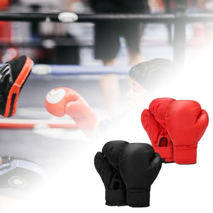 2 Pair Boxing Gloves Punching Bag Gloves Hands Protection Comfortable Punch Mitts Sparring Gloves PU Leather for Grappling