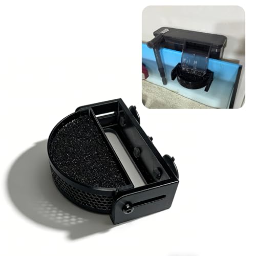 Aquarium Filter Baffle with Suction Cups, Fish Tank Flow Controller, Water Surface Calmer & Flow Reducer for Betta Fish and Shrimp (Black, Medium) - size: Medium