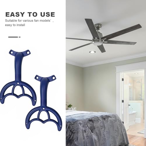 5 Pcs 52’’Ceiling Fan Blades Arms Replacement,Ceiling Fan Blades Arms Replacement Parts Mounting Bracket Kit for Replacing The Worn Fan Blades,Keep The Balance and Good Performance (Blue) - color: Blue