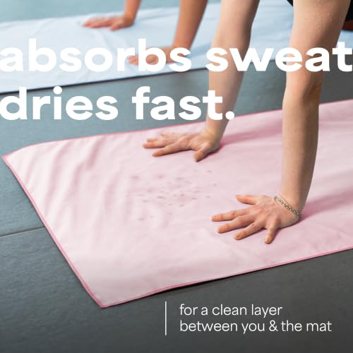 S&T INC. Aura Microfiber Yoga Mat Towel, 26.5" x 72", Pink - color: Pink