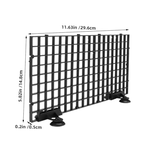 4sets Aquarium Divider with Plastic Grate Isolation Board for Fish Tank Easy Installation Sturdy Crate Diffuser Grid Panel Bottom Tray for Multiple Species