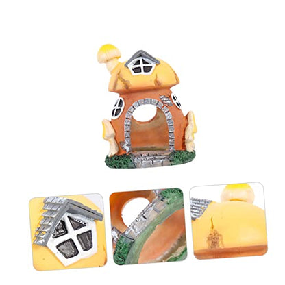 DOITOOL 5pcs Mushroom House Aquarium Decor Resin Fish Hideout for Shrimp and Fish Safe Material Underwater Shelter for for Any Aquarium