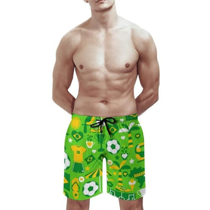 Mens Trunks Breathable Quick Dry Mesh Lining Holiday Party Beach Board Shorts - color: Style-19, size: XX-Large