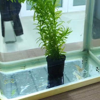 Fish Tank Plant Holder | 4 Pieces Suction Cups Cultivation Cups | Aquarium Plant Pots | for Fish Tank Betta Shrimp Freshwater Terrarium Home Workplace Decor