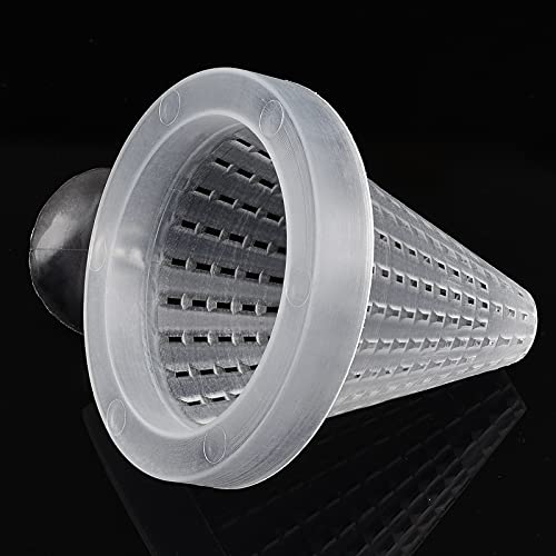 4PCS Aquarium Nematode Feeder, Live Blood Worm Plastic Cone Cup Shape Basket Feeder for Feeding Fish with Suckers