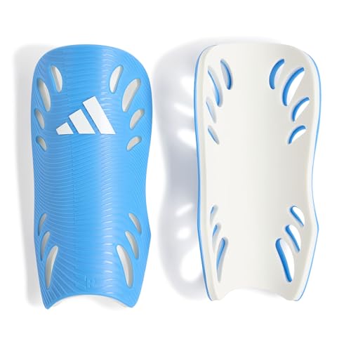 adidas Unisex Adiflex Soccer Shin Guards - color: Lucid Ray Blue/White, size: Small