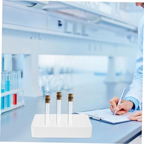 GLEAVI 50holes Test Tube Rack Foam Holder for Tubes Secure Laboratory Organizer Foam Material for Safe Storage and Transport