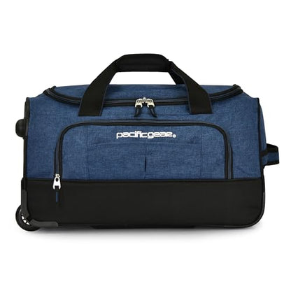 Pacific Gear Duffel Bag with Rolling Wheels - color: Navy, size: 21 inch