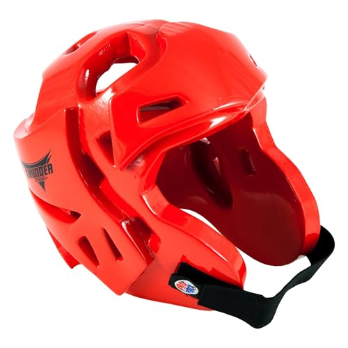 ProForce Thunder Double Layered Boxing/Martial Arts Sparring Headgear - color: Red, size: Medium