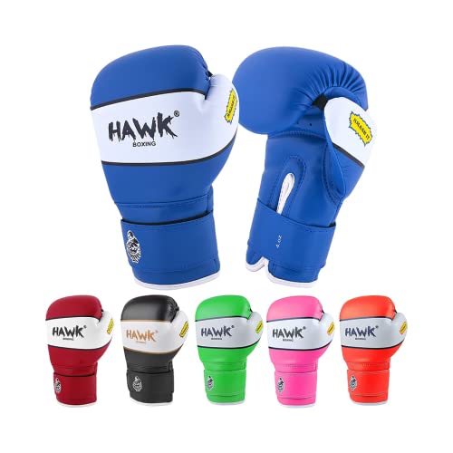 Kids Boxing Gloves for Kids Children Youth Punching Bag Kickboxing Muay Thai Mitts MMA Training Sparring Gloves - color: Blue, size: 6 oz
