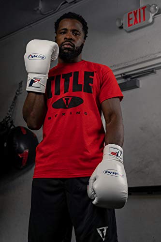 Fury Professional Lace Training Gloves - Lace Up Sparring Gloves for Boxing, Bag, and General Training - color: White, size: 18 oz