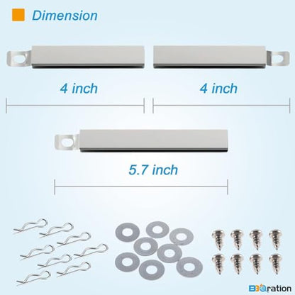 Universal Adjustable Carryover Tubes for Charbroil, Kenmore and Others Most Gas Grill, 4-Pack Crossover Tubes for Charbroil Grill Replacement Parts