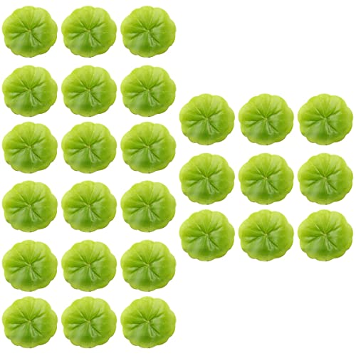 PRETYZOOM 90pcs Mini Artificial Floating Foam Lotus Leaves Lily Pads Artificial Foliage Pond Decor for Pond Pool Home Aquarium Decoration (2.36")