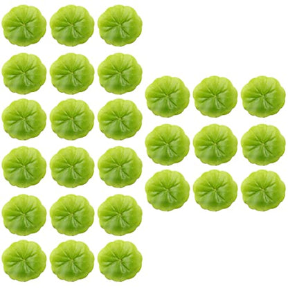 PRETYZOOM 90pcs Mini Artificial Floating Foam Lotus Leaves Lily Pads Artificial Foliage Pond Decor for Pond Pool Home Aquarium Decoration (2.36")