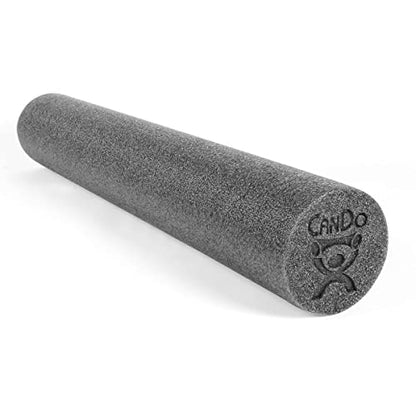 CanDo Plus Round Gray Exercise Fitness Foam Rollers for Muscle Restoration, Massage Therapy, Sport Recovery and Physical Therapy 6" x 18" - size: 6" X 18"