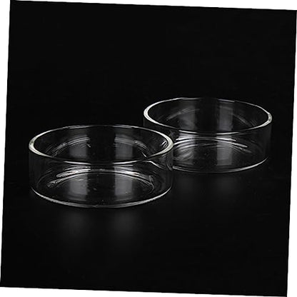 BESPORTBLE 3pcs Round Shrimp Feeder Dish Crystal Transparent Bowl for Aquarium Shrimp and Reptiles Durable Pet Food Bowl Decorative Feeding Container for Fish Tanks - size: Size 1