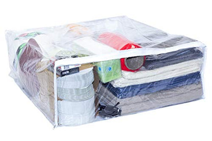 5-Pack Vinylpac Clear Plastic Zippered Storage Bags 23 x 23 x 8 Inch