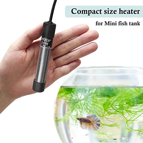 Compact Submersible Aquarium Heater -25W Digital Heater for Fish Tank Turtle Tank, for Saltwater and Fresh Water with Temperature Controller