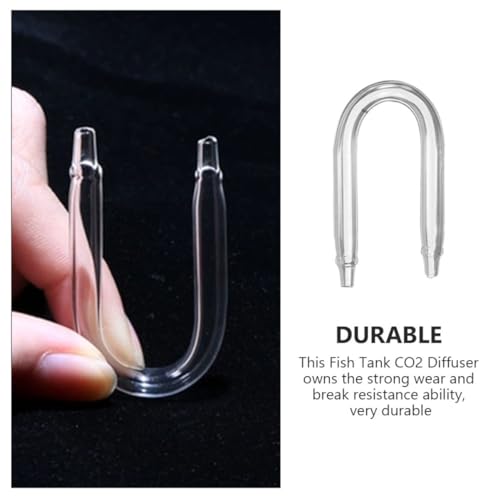 CO2 Diffuser Tube for Aquarium U-Shaped Glass Connecting Pipe 1-Piece CO2 Regulator Connector for Fish Tank Compatible Aquatic Plants and