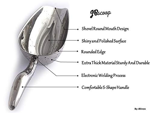 JBscoop Ice scoop, Small Metal Food Candy Scoop for Kitchen Bar Party Wedding – 6 Ounces, 8.5 Inch - size: 6 oz