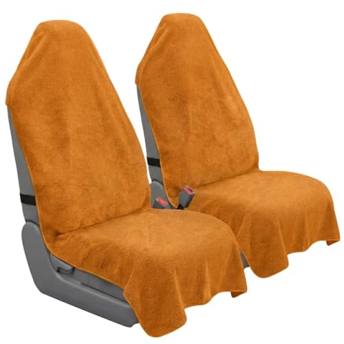Car Seat Towel Cover, Universal Front Seat Protector for Cars, SUVs and Trucks, Sweat Towel Car Seat Cover for Gym, Yoga, Swimming, Pets and Family Travel, Golden Sunset, 2 Pack - color: Golden Sunset