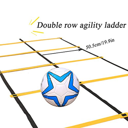 Speed Training Equipment - Agility Ladder Double-Row Flexible, Perfect for Football, Rugby, Boxing, Tennis, Improve Your Speed and Agility - size: 10m