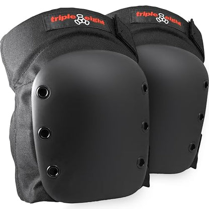Triple Eight Street Knee Pads for Skateboarding and Roller Derby with Adjustable Straps (1 Pair) - color: Black, size: Medium (Pack of 6)