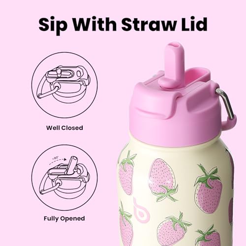 BOTTLE BOTTLE 32oz Insulated Water Bottle with Pill Box - color: Sweet Berry