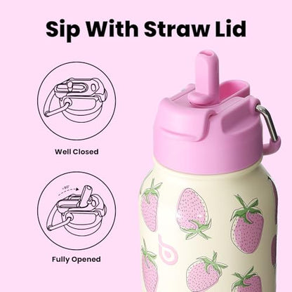 BOTTLE BOTTLE 32oz Insulated Water Bottle with Pill Box - color: Sweet Berry