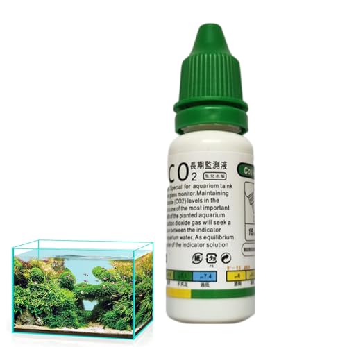 Aquatic CO2 Glass Drop Checker - Fish Tank Test CO2 Kit, Aquatics Co2 Drop Checker Solution, Functional Aquarium co2 kit, quickest co2 Drop Checker for CO2 System, Aquarium Tank - color: Test solution