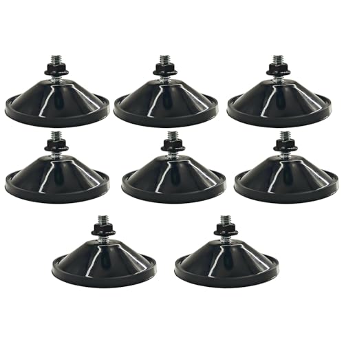 8 Pcs Blcak PVC Suction Cup Strong Thickened Sucker Clear PVC Sucker Pads with M6 x 19 Thread Screw Extra Strong Adhesive Glass Suction Holder