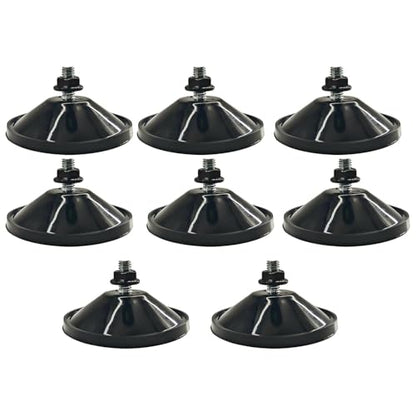 8 Pcs Blcak PVC Suction Cup Strong Thickened Sucker Clear PVC Sucker Pads with M6 x 19 Thread Screw Extra Strong Adhesive Glass Suction Holder