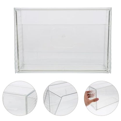 STOBOK Cotton Ball Holder Canisters Wall Mount Flyer Display Container Box 2 Compartments Bathroom Storage Cotton Pads Organizer