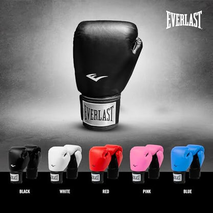 Everlast Prostyle 2 Boxing Gloves, Entry Level Training Gloves for Men and Women, Secure Fit Hook and Loop Closure & Ventilation, Heavy Bag & Speedbag Training - color: Black, size: 12 oz