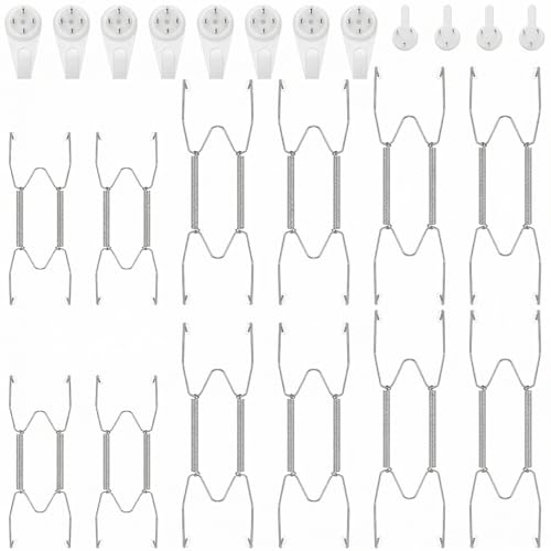 Hotop 12 Pcs Wall Plate Hangers Wire Invisible,6/8/10 Inch,Silver - color: Silver, size: 6/8/10 Inch