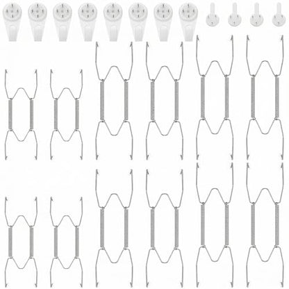 Hotop 12 Pcs Wall Plate Hangers Wire Invisible,6/8/10 Inch,Silver - color: Silver, size: 6/8/10 Inch