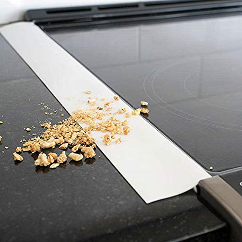 Kitchen Stove Counter Gap Cover (2 Pack), Long & Wide Gap Fillers Between Counters, Stoves, Washing Machines and Oven, Easy Clean Heat-Resistant, White 25 Inches - color: 25'' White