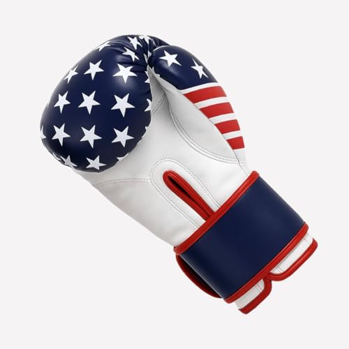 Boxing Gloves for Men & Women – Premium Synthetic Leather USA Flag Training Gloves for Boxing, Kickboxing, Muay Thai, MMA, Sparring & Heavy Bag Workout