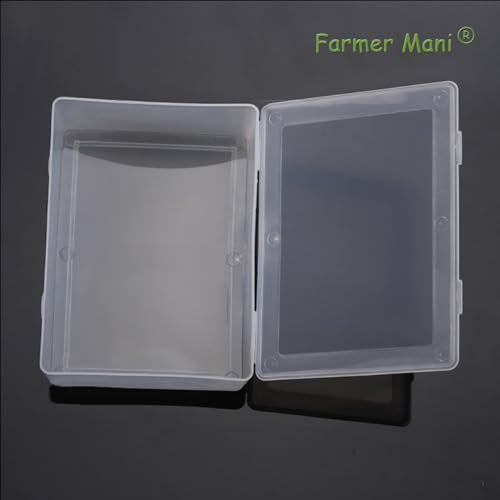 2 Pieces Rectangle Small Plastic Box Containers (5.2 x 3.86 x 1.69 inches) with Double Buckle for Collecting Small Items, Beads, Game Pieces, Business Cards, Crafts Accessories - size: 5.2 x 3.86 x 1.69 Inch