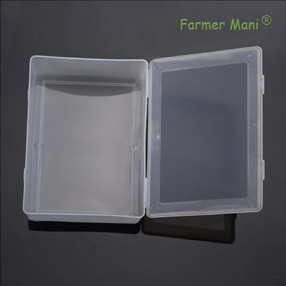 2 Pieces Rectangle Small Plastic Box Containers (5.2 x 3.86 x 1.69 inches) with Double Buckle for Collecting Small Items, Beads, Game Pieces, Business Cards, Crafts Accessories - size: 5.2 x 3.86 x 1.69 Inch