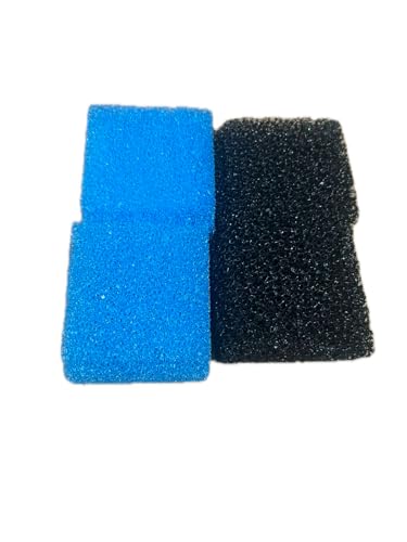 Aquarium Filter Sponge Pads – 2-Pack Coarse & Fine Foam – Replacement Media for Internal Filters – Reusable & Cut-to-Fit