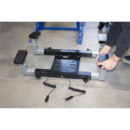 K Tool International XD63136 Fuel Tank to Transmission Jack Adapter Kit for Garages, Repair Shops, and DIY, Universal Connector Plate, 40 Gallon Capacity, Pads, Ground Wire, (4) 3" x 5.5" Foam Support