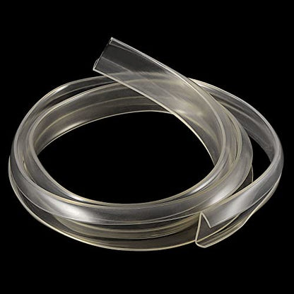 uxcell U Channel Edge Trim, 4.9ft Length Soft Rubber Guard Seal Strip Edge Protector Fit for 34-35mm Edge, (19/32" W x 1 17/32" H) Clear - size: 19/32"x 1 17/32"x 4.9ft