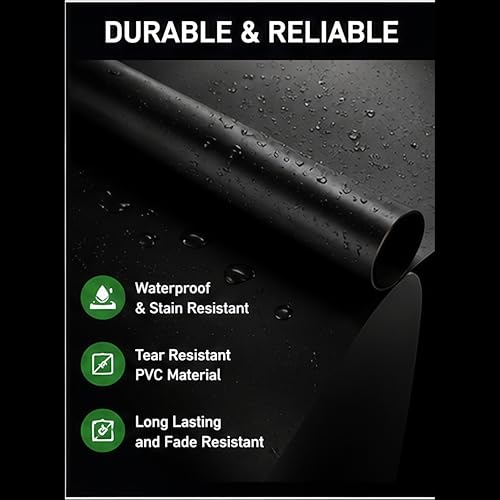Black Aquarium Background Film, 39 x 19.7in, Static Cling Fish Tank | PVC Static Cling, No Glue, No Residue, Removable, Reusable, Easy Install, for Fish Tank Decor - size: 39"x19.7"in