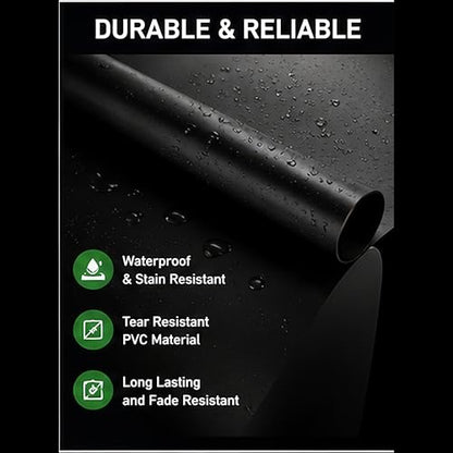 Black Aquarium Background Film, 79"x23.6" in, Static Cling Fish Tank | PVC Static Cling Backdrop, No Glue, No Residue, Removable, Reusable, Easy Install for Fish Tanks